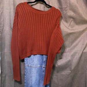 rusted red colored sweater